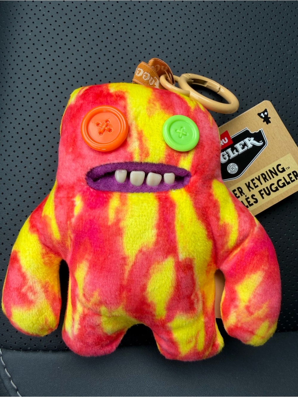 Zuru Fuggler Laboratory Misfits Sasquoosh Tie-Dye Keyring, Rare Blue Button!